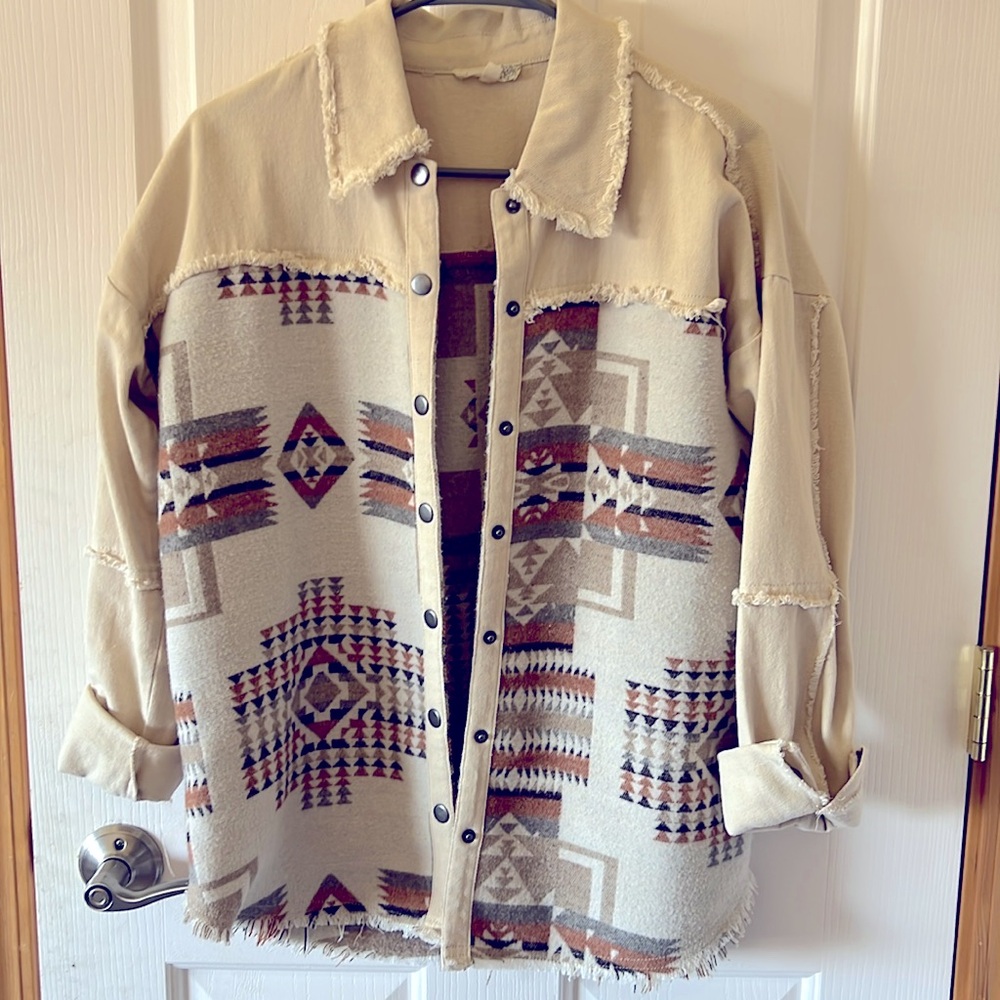 Mysteree shacket.  Western look.
